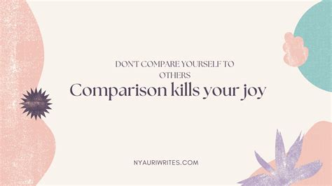 comparison kills joy.